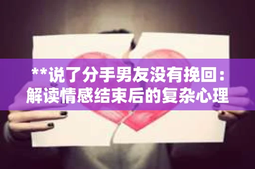 **说了分手男友没有挽回:解读情感结束后的复杂心理与现实** **说了分手男友没有挽回:解读情感结束后的复杂心理与现实**