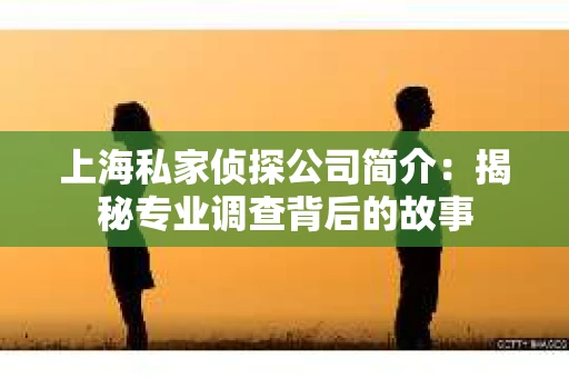 上海私家侦探公司简介：揭秘专业调查背后的故事