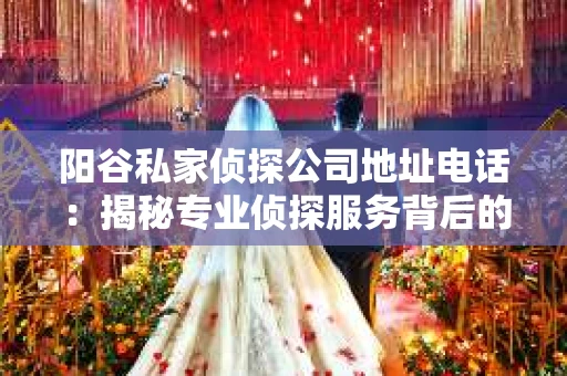 阳谷私家侦探公司地址电话：揭秘专业侦探服务背后的故事