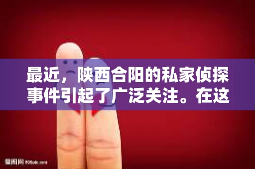 最近，陕西合阳的私家侦探事件引起了广泛关注。在这个信息爆炸的时代，隐私保护显得尤为重要。今天，我们就来聊聊这个事件，看看它背后的一些故事。