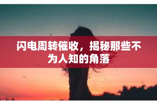 闪电周转催收，揭秘那些不为人知的角落