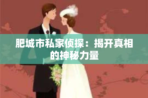 肥城市私家侦探：揭开真相的神秘力量