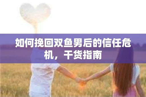 如何挽回双鱼男后的信任危机，干货指南