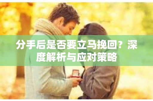 分手后是否要立马挽回？深度解析与应对策略
