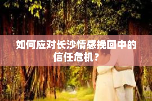 如何应对长沙情感挽回中的信任危机？